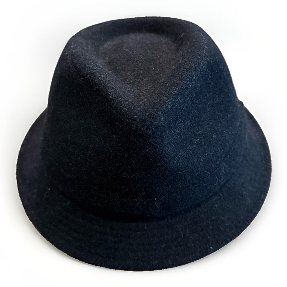 Dobbs Black Fedora Wool Hat Size S Small 6 7/8 55 Made In USA Italy
